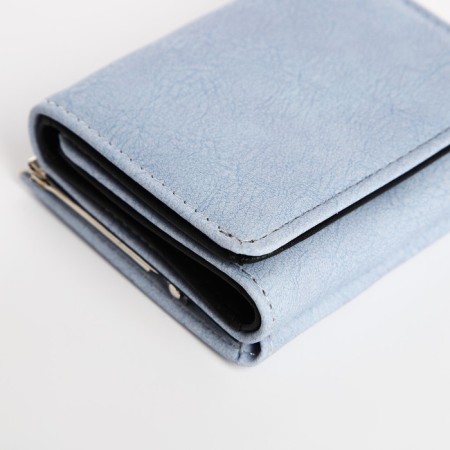 Women's wallet on the button, blue color-2