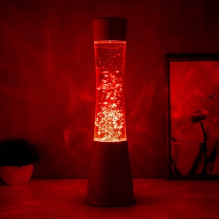 Lamp "Cylinder" E14 white, lava, sparkles 40x11x11 cm Risalux-1