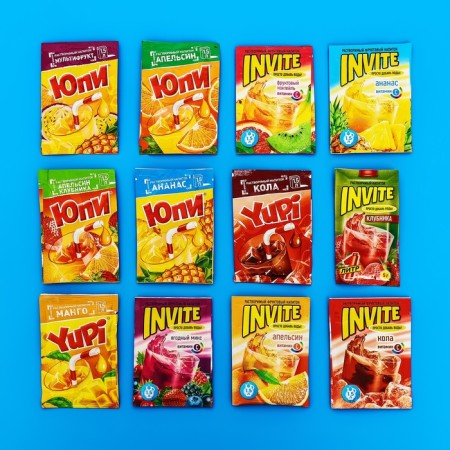Invite soluble drink and Jupy, assorted, 12 pcs-1