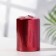 Candle - paraffin, varnished, red metallic cylinder, 5.6 × 8 cm