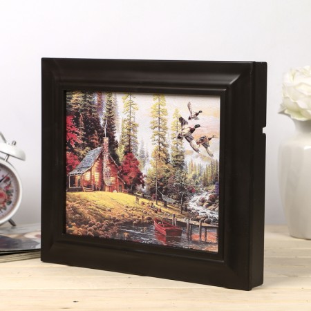 Key of "Ducks at the Forest House" Wenge 26.5x31.5x4.5 cm Mix-6