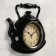 Wall clock, series: kitchen, "kettle", d-15 cm, 25 x 29 cm