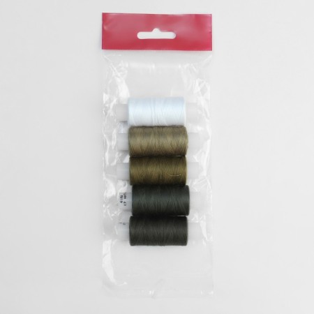 Set of threads 40LS, 200 m, 5 pcs, color khaki spectrum-1