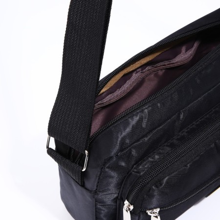 Bag Cross-Bodi with a zipper, black color-4