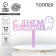 Topper acrylic "Happy Birthday", holography, 12 cm