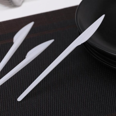 A one -time plastic knife, 16.5 cm, color mix-1