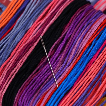Embroidery on the hoops "Mountains", 20 x 20 cm, a set for creativity-5