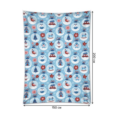 Decorative panel with photo printing "New Year's balls", vertical, size 150x200 cm-1