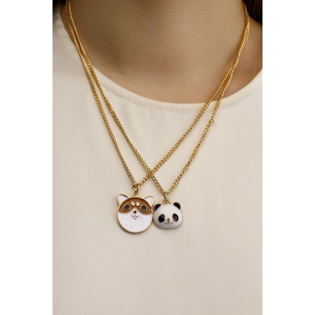 Coolons "Demetrines" Corgi and Panda, colored in gold, 45 cm-1