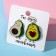 Avocado Nonseznemi icons half, colored in ferrous metal