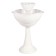 Plastic flowerbed, 2 tiers, d = 25–55 cm, h = 87 cm, on a high leg, white
