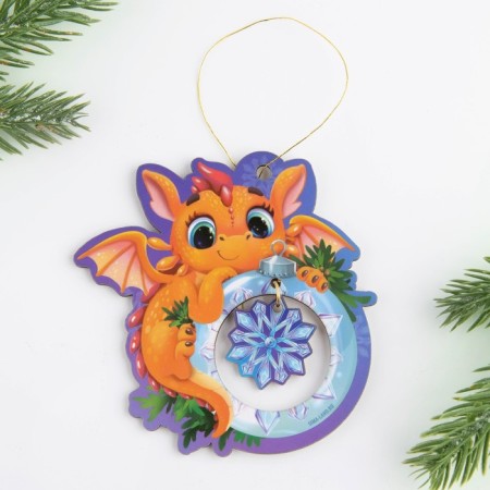 Suspension on the Christmas tree "Dragneis", 8.9 x 9.1 cm-1