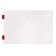 A4 document folder, with red latches, 230 x 305 x 23 mm, transparent case