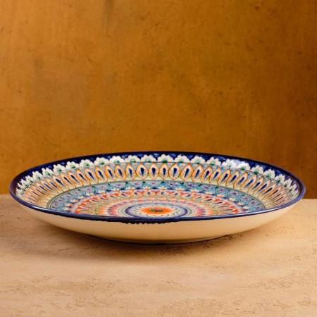Largan Rishtan ceramics "Patterns", 32 cm, blue-2