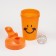 Shaker, 400 ml, series: Crossfit, "Master K", 9.5 x 7 x 16.2 cm, orange