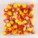 Decor "Apple" yellow, set 50 pcs., Size: 3.5 × 3 cm