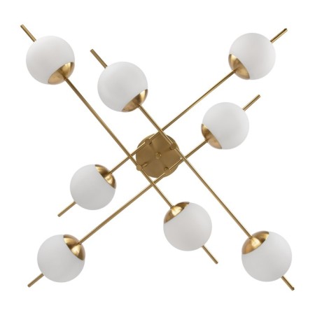 Suspended lamp Freya Fr5205PL-08BS Damask, 900x900x400 mm, E27, 8x60W, brass color-1