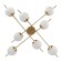 Suspended lamp Freya Fr5205PL-08BS Damask, 900x900x400 mm, E27, 8x60W, brass color