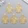 Decorative element "Ornament", color gold 3.5x4.8 cm