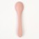 Children's spoon for feeding M&B (silicone), dusty rose