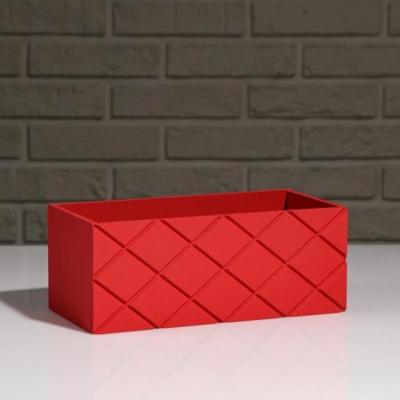 Wooden Kashpo "Hellas Big, Pack", Red, 25 × 12.5 × 10 cm-1
