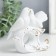 Souvenir ceramics "pigeons snow -white" rhinestones 9.5x11x4.2 cm