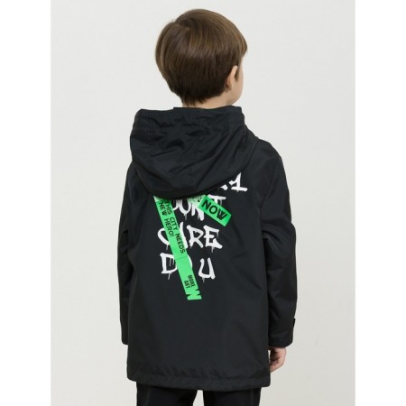 Windbreaker for boys, height 110 cm, dark gray color-3