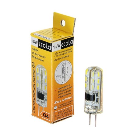 LED LED Ecola Corn Micro, G4, 1.5 W, 4200 K, 320 °, 35x10 mm