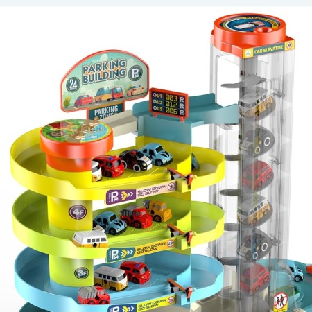 Parking "City", 6 cars, elevator, light and sound-4