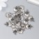 Decor Metal for creativity "Heart with the Crown" silver (B72286) 1.6x1 cm