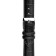 Watch strap, male, 20 mm, harness 75 mm, larynx 115 mm, genuine leather, black