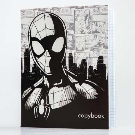 Notebook of 48 sheets in a cage, cardboard cover "superhero", "Spider-Man"-2