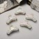 Hair crab "pearl" bend, 7 cm, white