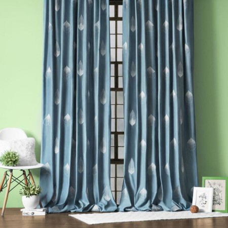 Set of curtains "Alice", size 2x145x270 cm, color gray-blue