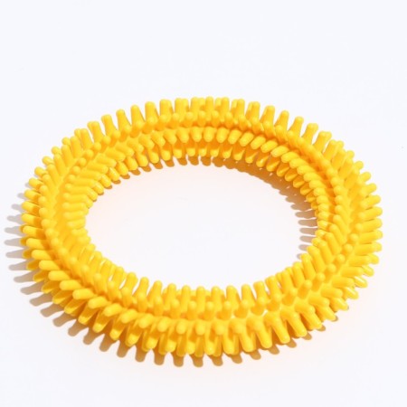 Toy "Ring with spikes No. 6", 15.5 cm, yellow
