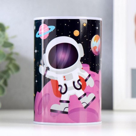 Piggy bank Metal Bank "Space Landscape" mix 12x8x8 cm-1