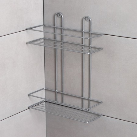 Rectangular shelf 2-long, 26.5 × 10.5 × 35 cm, color chromium-2