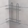 Rectangular shelf 2-long, 26.5 × 10.5 × 35 cm, color chromium