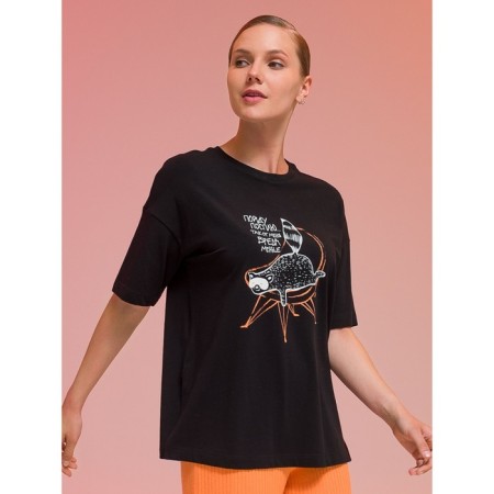 Female T -shirt, size 44, black color-7