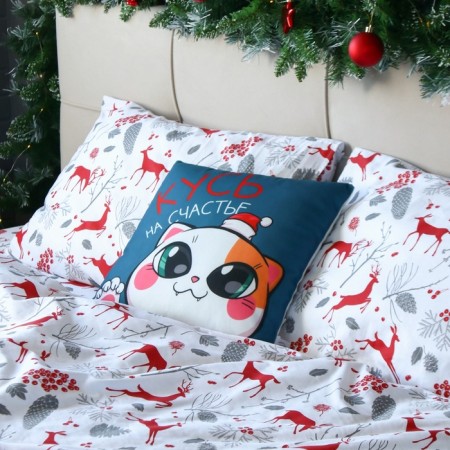 New Year's Ethel Pillow "Kus" 40x40 cm, 100% p/e, velor