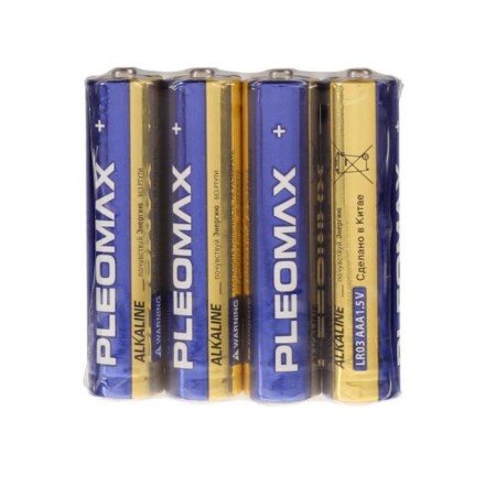 Battery Alkalin Pleomax, AAA, LR03-4S, 1.5V, Spike, 4 pcs.