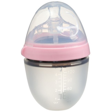 Bottle for feeding M&B, SHG Ø70mm, 150ml., Silicone sausage, pink color-2