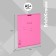 Notebook 12 sheets, A5+line, on the bracket, Erichkrause, classic Coverprio Neon, plastic cover, pink,