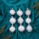 Set of balls plastic D-6 cm, 9 pcs "Astrid strips" silver