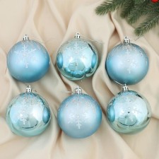 Set of balls plastic D-8 cm, 6 pcs 