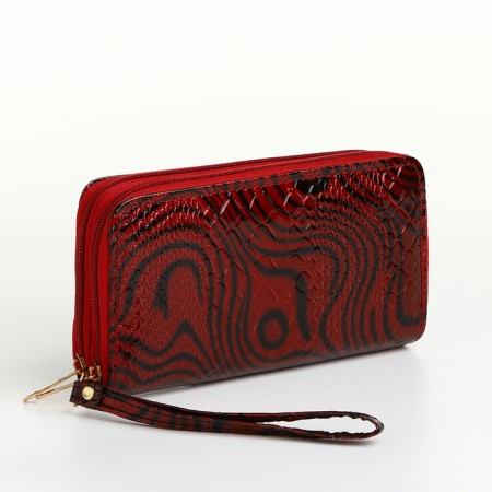 Women's wallet on lightning, red color
