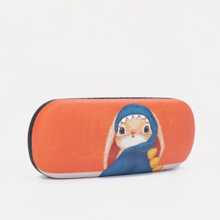 Glasses for glasses, 16 x 3.8 x 6 cm, orange color