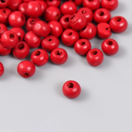 Beads for creativity tree "Bright red" D-0.8 cm, set of 20 g