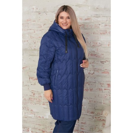 Female coat, size 54, blue color-3