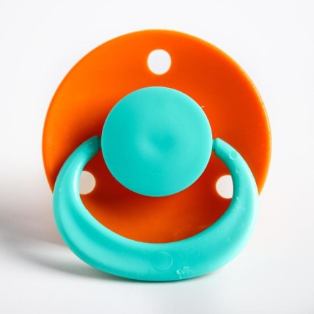 Latex-Latex classic “berry” nipple with a ring, from 0 months., Mix color-6